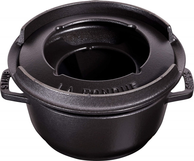Staub Zestaw do fondue 16 cm, czarny
