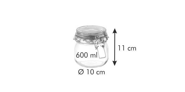 Słoik na przetwory z klipsem Tescoma Della Casa 600 ml - Tescoma