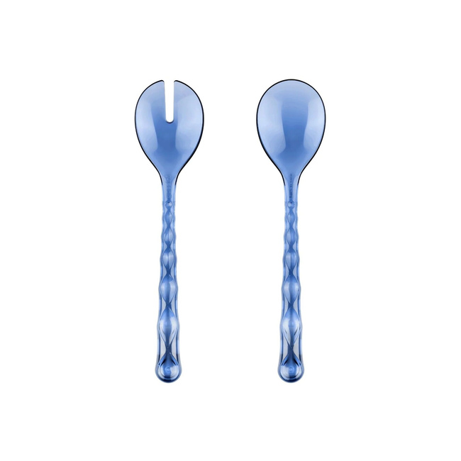 Sztućce do sałaty Guzzini Vanity, niebieski denim, 27,5 cm