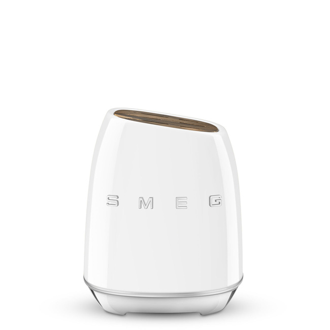 Smeg - Blok z zestawem 6 noży KBSF02WH 50's Style - biały