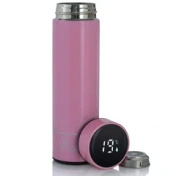 Extralink Smart Travel Mug Różowy Kubek Termiczny Termos Z Wyświetlaczem Led
