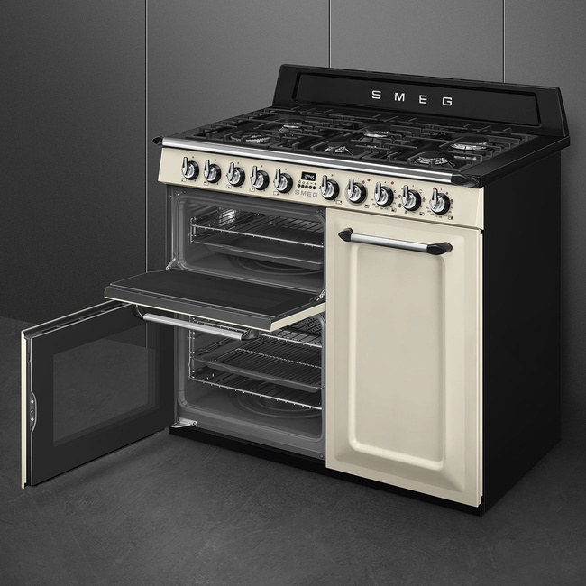 Smeg - Kuchnia Wolnost, 100cm, Victoria, Krem. Victoria TR103P Kremowy.