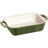 Prostokątny Półmisek Ceramiczny 400 Ml, Zielony - Staub