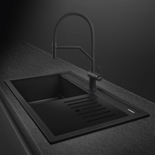 Smeg - Zlewozmywak kompozytowy Quadra Vsgx860mn Czarny