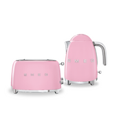 Zestaw Smeg - Czajnik + Toster na 2 kromki pastelowy róż