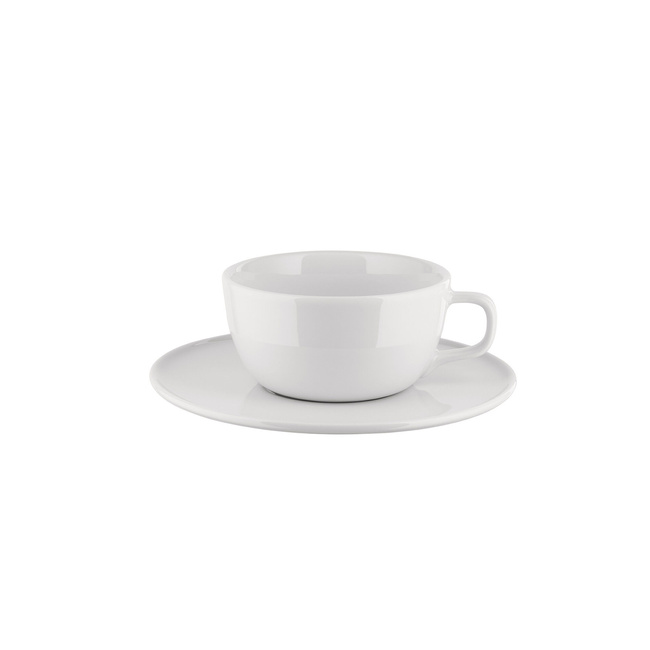 Filiżanka do herbaty ze spodkiem Itsumo, 240 ml, biała - Alessi