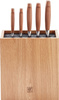 Zestaw 5 noży w bloku Zwilling Four Star Wood, uchwyty z drewna Kotibé