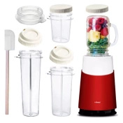 Blender personalny II Mason Jar Ready Red (zestaw 12 elementów) - Tribest