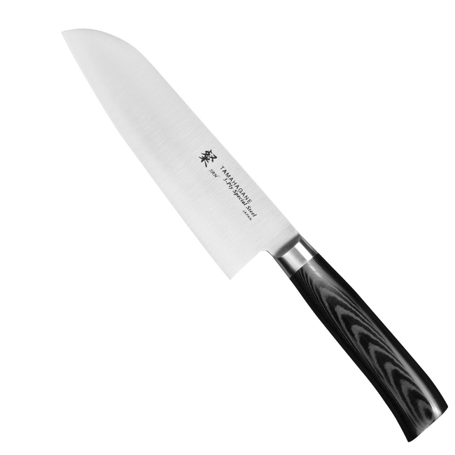 Tamahagane San Black Vg-5 Santoku Nóż Kuchenny 17,5 Cm - Japoński Nóż Szefa Kuchni