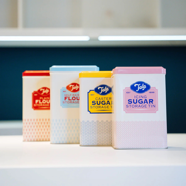 Tala Puszka Metalowa Retro Błękitna