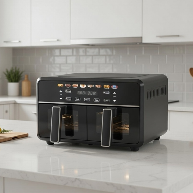 Frytkownica beztłuszczowa dwukomorowa Wartmann WM-2511 11L Dual Air Fryer 3w1 Infrared