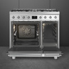 Smeg - Kuchnia wolnostojąca Symfonia C92Gpx2 Stal nierdzewna.