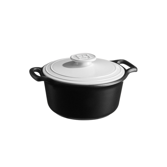 Garnek Ceramiczny Sublime+ 3l, Czarny Z Białą Pokrywą Sublime+ - Emile Henry