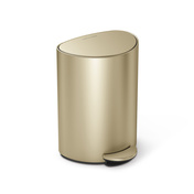 Kosz pedałowy Simplehuman CW2129, 6 l, półokrągły, matowe złoto