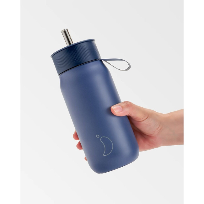 Termiczny kubek 2w1 ze słomką | 750ml | Granatowy series 2 - Chillys bottles