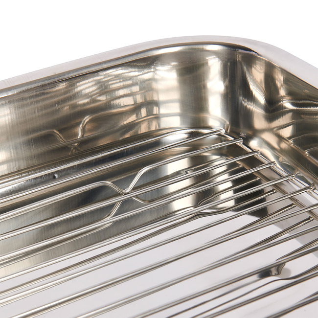 KitchenCraft Brytfanna z Rusztem ze Stali Nierdzewnej 43 x 31 cm