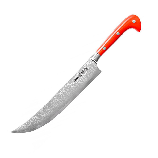 Samura Sultan Nóż Kuchenny Slicer 21 Cm, Stal Damasceńska Aus10, Rękojeść G10 Czerwona