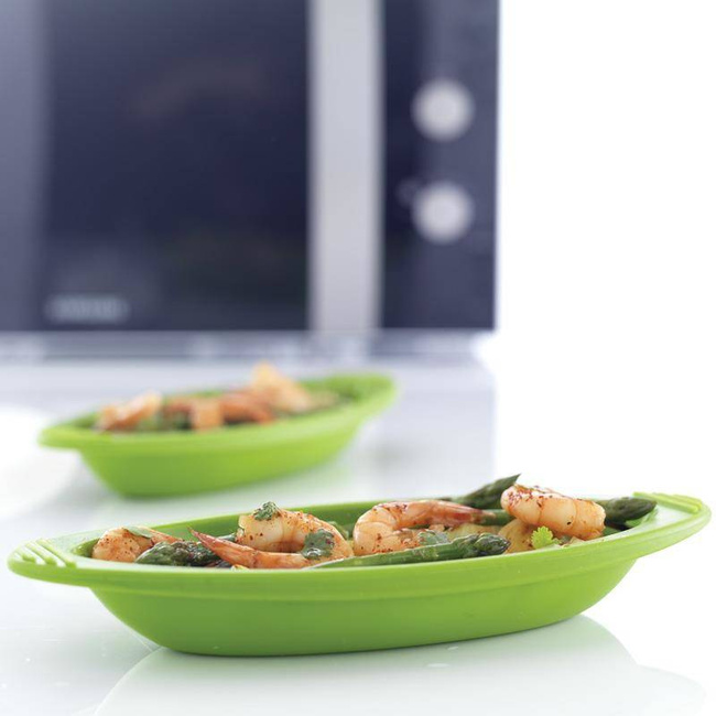 Naczynia Do Zapiekania W Mikrofalówce - Małe, Zielone (2 Sztuki)
