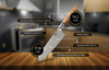 Shiori - Shibuki Santoku - uniwersalny, wielozadaniowy nóż szefa kuchni ze stali Sandvik 14C28N