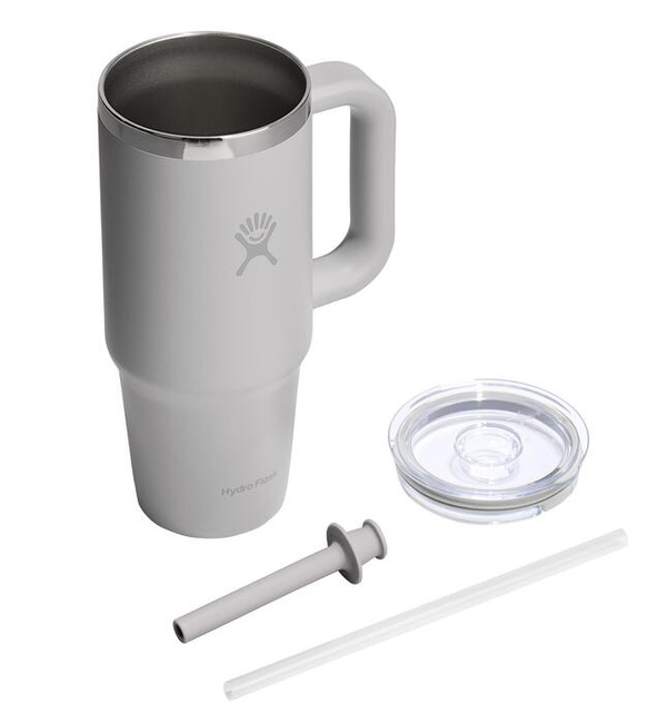 Kubek termiczny Hydro Flask Travel Tumbler 24 oz (710 ml) z uchwytem i słomką, Birch