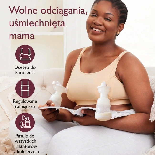 Biustonosz do laktatora Momcozy YN08 hands-free, rozmiar M, beżowy