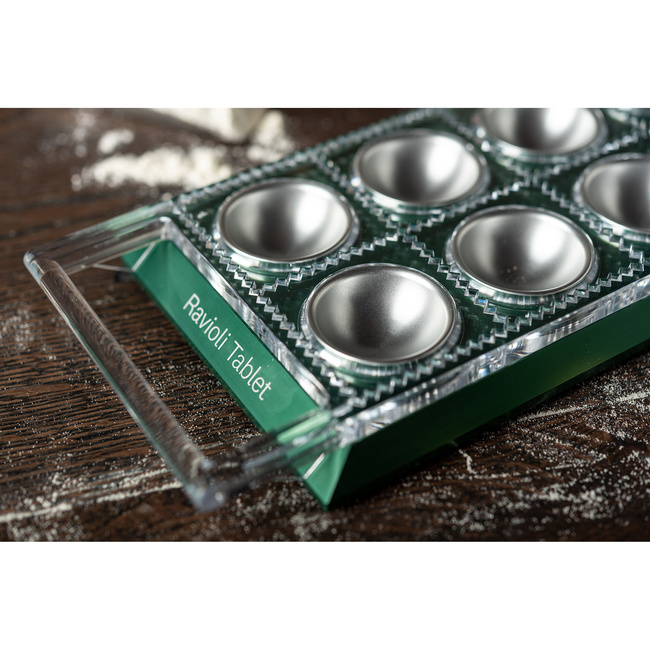 Forma do ravioli w kwadratach 5 x 5 cm x 10 szt zielona design line - Marcato