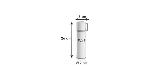 Termos z kubkiem Constant Cream 0,5 l, nierdzewny - Tescoma