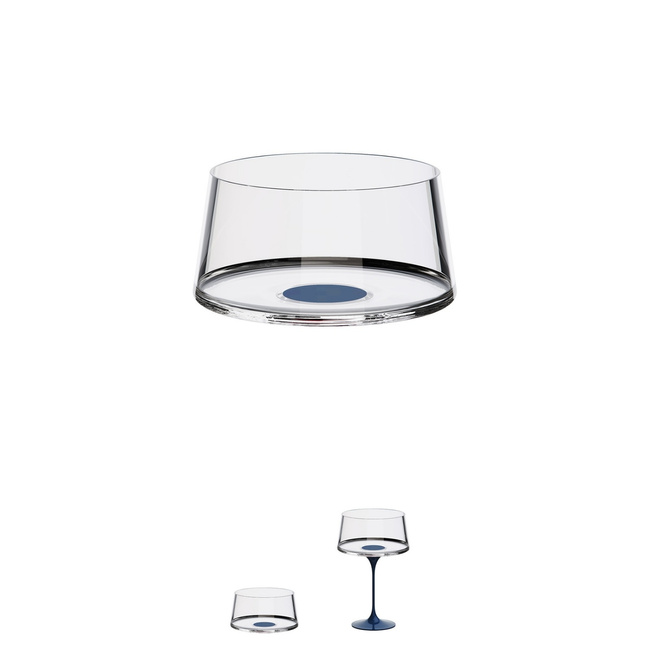 Kieliszki do szampana Trebonn SplitGlass, szerokie, niebieskie, 250 ml, 2 szt., bez nóżki