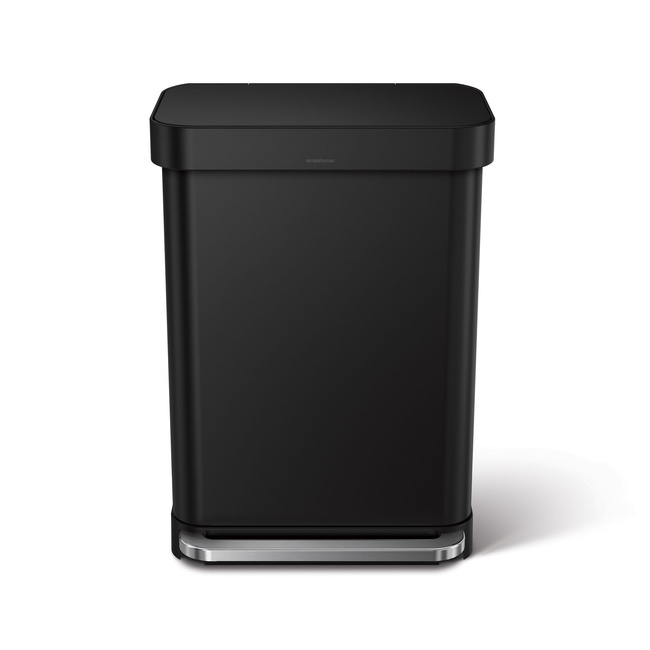 Kosz pedałowy Simplehuman CW2103, 55 l, prostokątny, matowa czerń