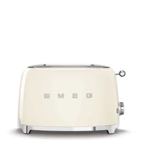 Smeg - Toster, Dwie Kromki, Kremowy 50's Style Tsf01Creu Kremowy.