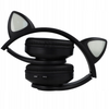 EXTRALINK Kids Headphones Pro Czarne Słuchawki przewodowe dla dzieci Kocie Uszy