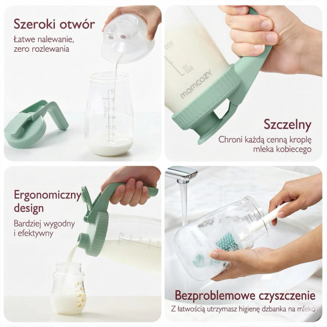 Momcozy GP01 Zielony | Pojemnik do przechowywania mleka matki 950ml.