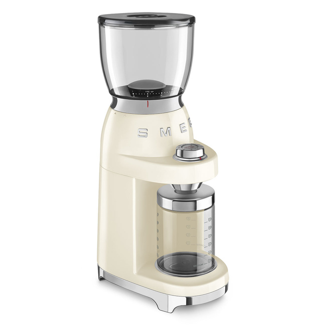 Smeg - Elektryczny Młynek Do Kawy, Kremowy 50's Style Cgf11Creu Kremowy