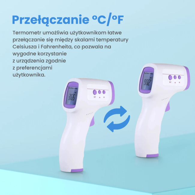 Extralink Smart Life T003 | Termometr bezdotykowy | Biały