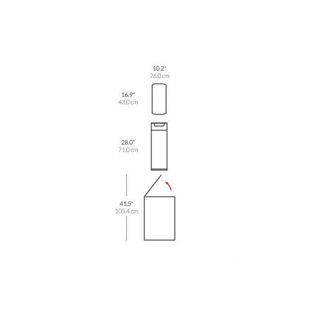 Kosz na śmieci 40l Touch-Bar Slim - stal FPP Simplehuman