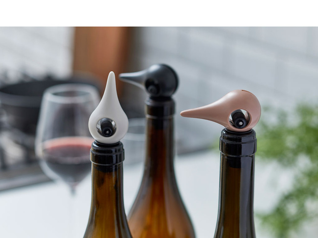 Korek do wina Zone Denmark Rocks Bird w kształcie ptaka, srebrny