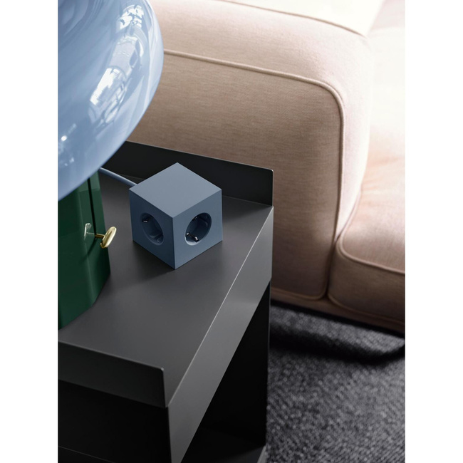 Listwa zasilająca Square 1 z podwójnym Usb-c 30 w i podstawą magnetyczną 3 m - niebieska - Avolt