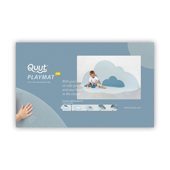 Mata do zabawy piankowa podłogowa duża Chmurka Playmat Dusty Blue - Quut