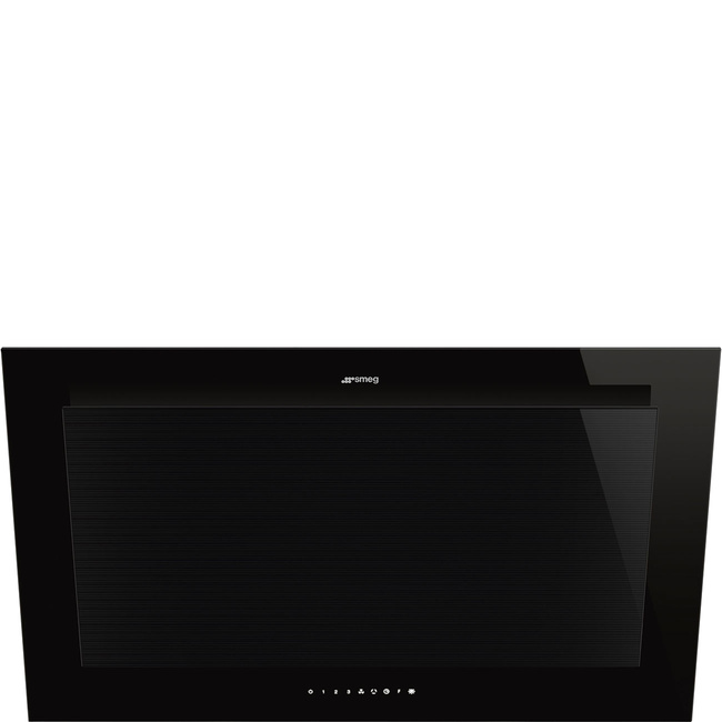 Smeg - Okap kuchenny, 90 cm, Linea, KV194B3 LINEA - czarny