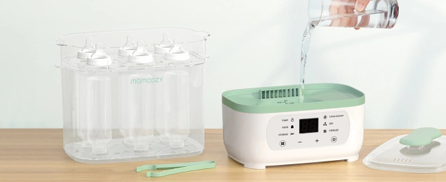 Sterylizator parowy do butelek Momcozy BS002 8 w 1 z suszeniem