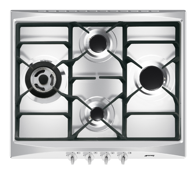 Smeg - Płyta Gazowa, 60 Cm, Selezione Selezione Sr264Xgh2 Stal Nierdzewna.