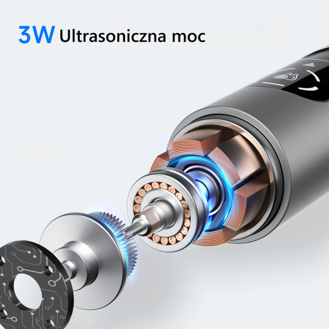 EXTRALINK SC-02 Skaler ultradźwiękowy do zębów z kamerą 5 trybów Pełna kontrola higieny jamy ustnej