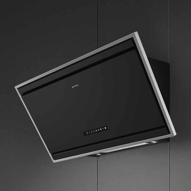 Smeg - Okap kuchenny, 90 cm, czarny CLASSICA KV394MB Czarny mat