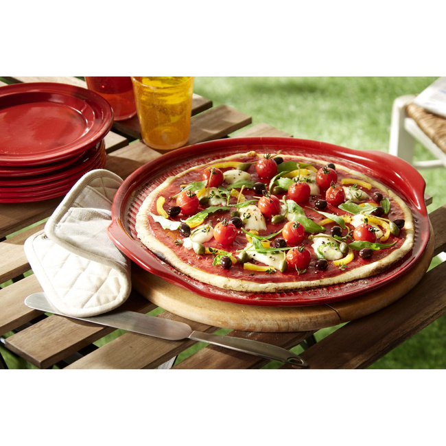 kamienie do pizzy 37 cm czerwony Emile Henry