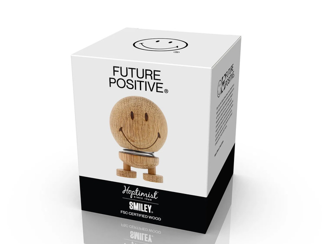 Figurka Hoptimist Smiley S Raw Oak z surowego dębu
