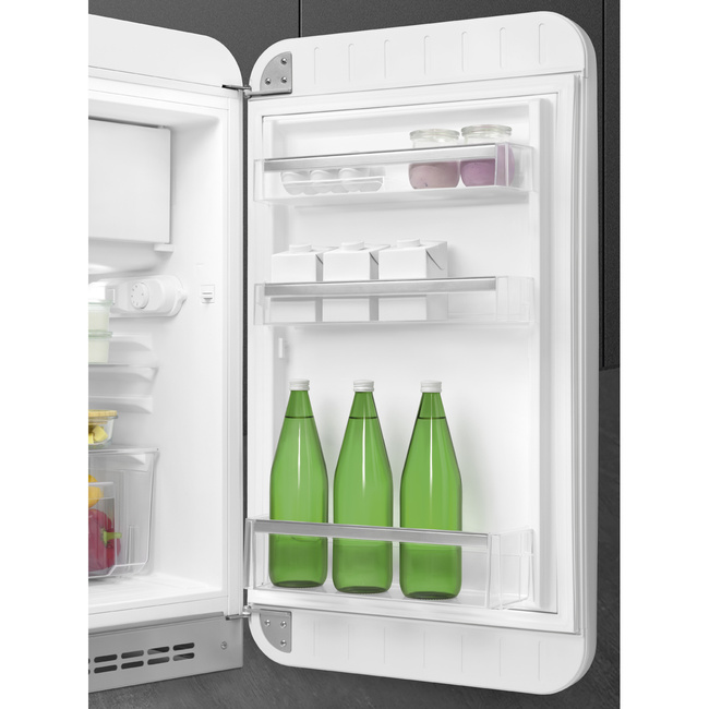 Smeg - Chłodziarko-Zamrażarka, Biały 50's Style Fab10Rwh6 Biały (Chromowany Uchwyt)