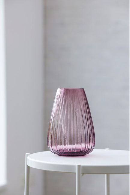 Wazon Kusintha 22 Cm Pink Glass - Bitz