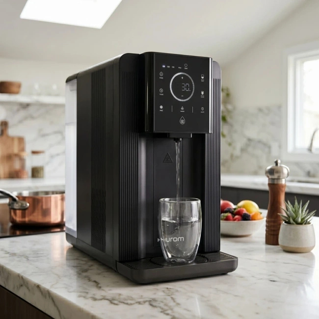 Hurom Water Purifier + zestaw filtrów na 3 lata – dystrybutor wody RO 4–95°C, zbiornik 8,8 L