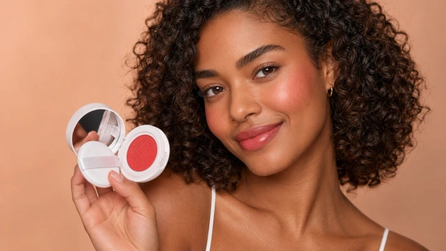 Róż do policzków Lovro Bloomlight Cushion Blush 02 Raspberry Cloud, w poduszeczce, 4,8 g
