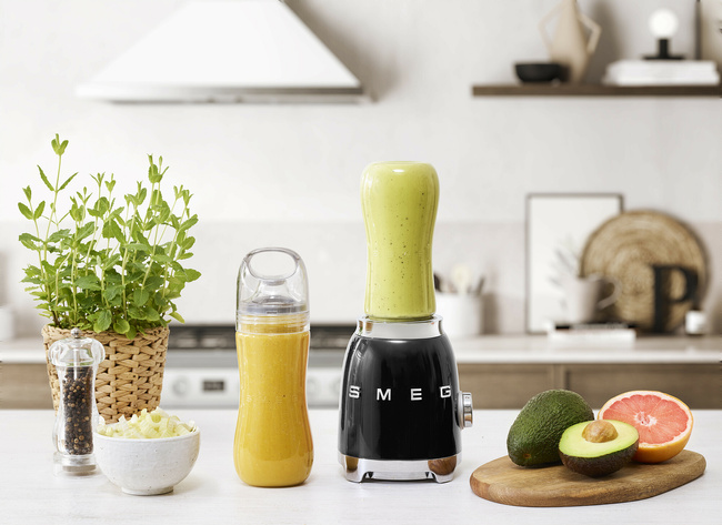 Smeg - Blender Mini, Czarny Pbf01bleu 50's Style